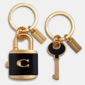 Coach Lock And Key Bag Charm Key Ring